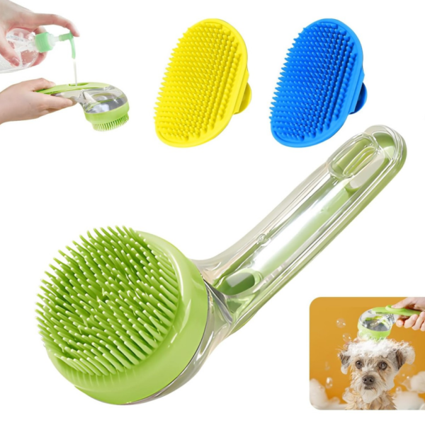 3-Piece Dog Bath Brush Set