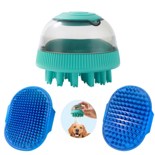 Pet Shampoo Bath Massage Rubber Comb