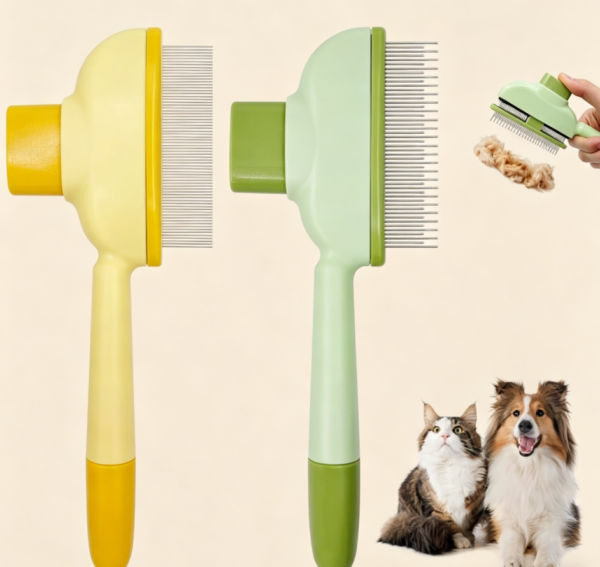 Two-Piece Pet Hair Removal and Flea Comb